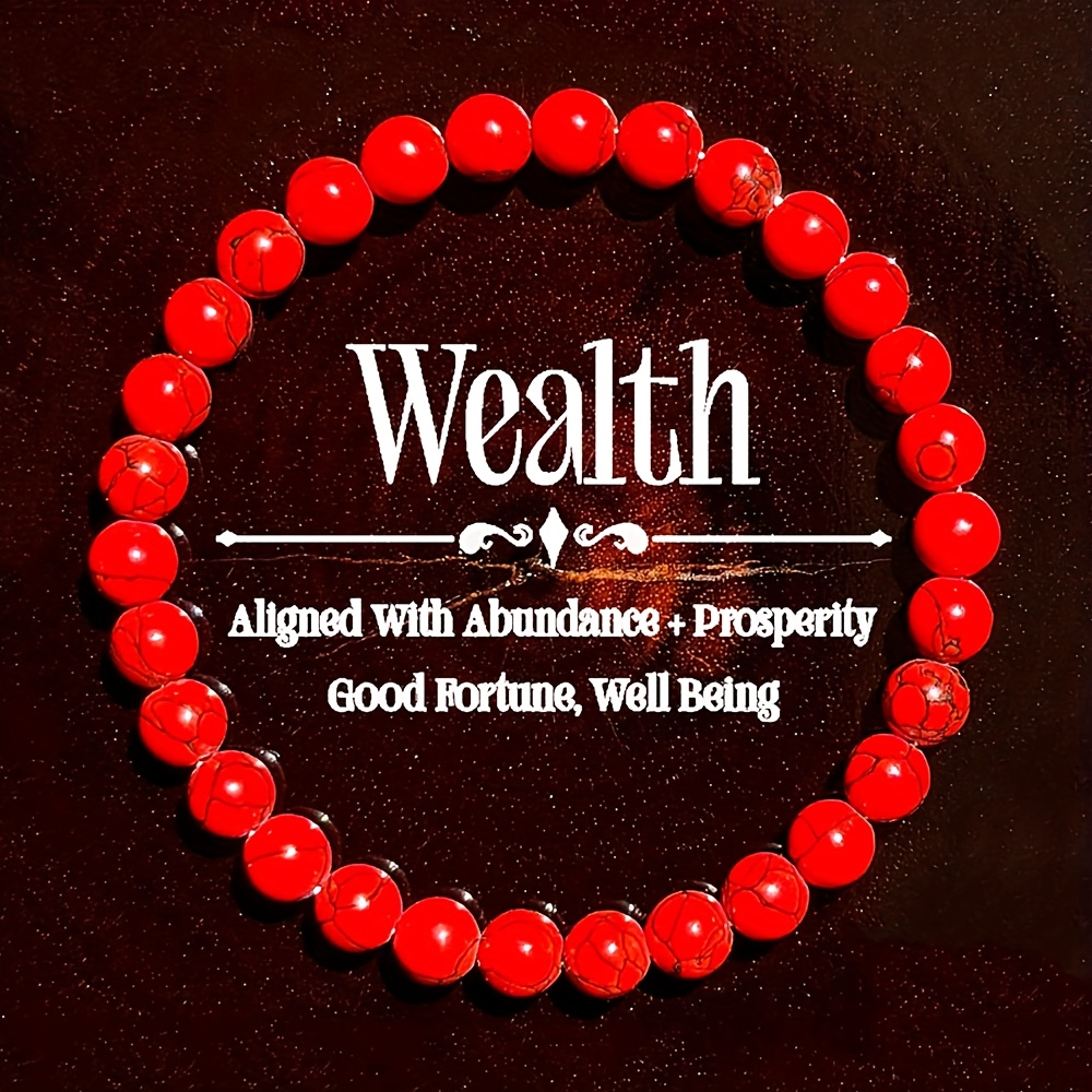 Bohemian Style Cinnabar Bead Bracelet for Women's Wear